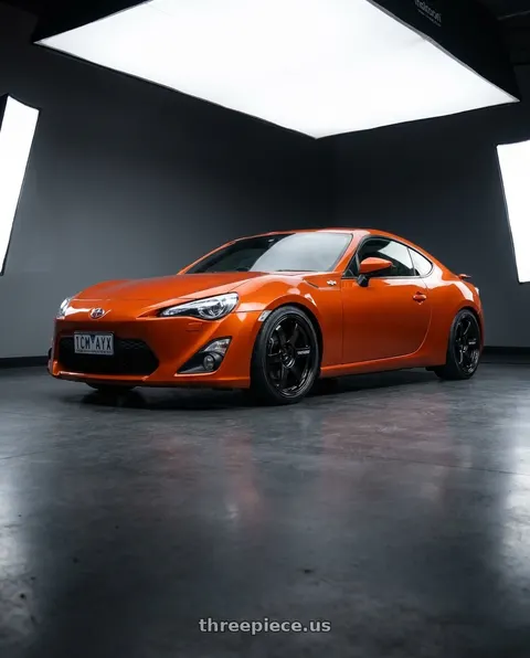 2014 Scion FR-S with Volk Racing TE37 SAGA S-PLUS 5x100 18x8+45 Diamond Black wheels