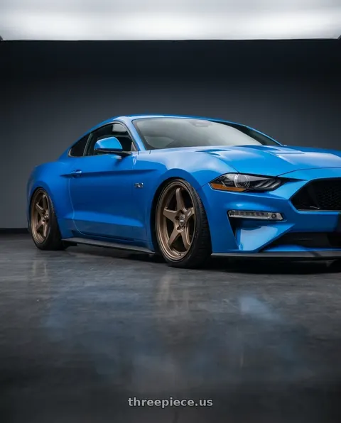2022 Ford Mustang GT with ESR Wheels APEX SERIES AP5 5x114.3 19x9.5 +22 Matte Bronze wheels