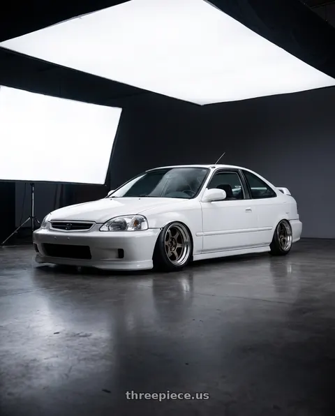 2000 Honda Civic with Volk Racing TE37V SPEC-SR 4x100 15x8+0 Shining Bronze Metal / FDMC wheels