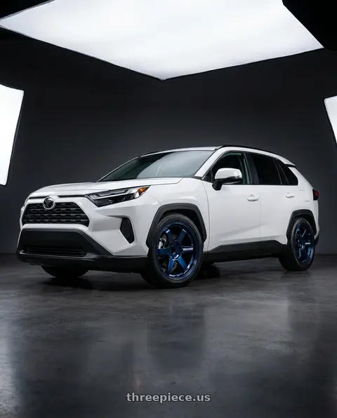 2025 Toyota RAV4 LE with Volk Racing TE37 ULTRA M-SPEC 5x114.3 19x9.5+25 Mag Blue wheels
