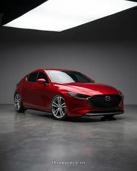 2024 Mazda 3 with REPLICA WHEELS R5056 5x120 19x8.5+35 GREY  / MACHINE wheels