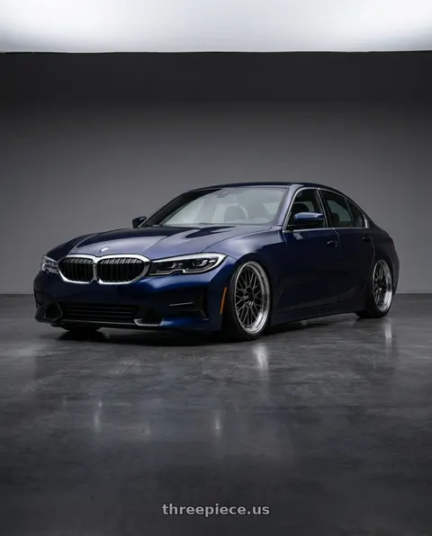 2019 BMW 330i with BBS LM 5x114.3 18x8.0+35 Diamond Black wheels