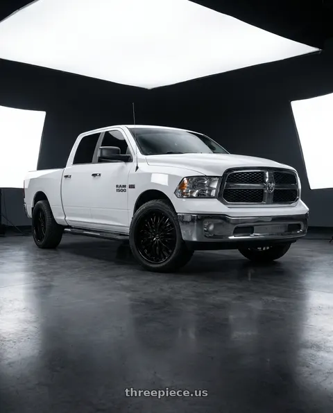 2015 Ram 1500 with Cavallo CLV-42 4x100/4x114.3 18x8 +35 Gloss Black wheels