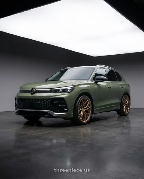 2026 Volkswagen Tiguan SE with Rohana RFC3 5x112 20x9 +25 Machine Bronze wheels