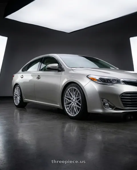2013 Toyota Avalon with RTX SW20 5x114.3 18x8.5 +45 Silver With Machined Face wheels