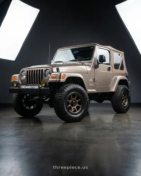 2003 Jeep Wrangler with Ultra 115BZ The General 6X135 17x9 +01 Bronze wheels