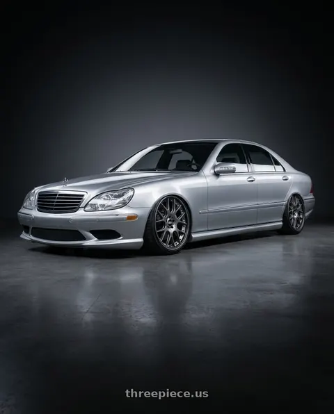 2006 Mercedes-Benz S65 AMG with BBS CH-RII 5x120 21x11.5 +36 Satin Platinum Center Black Lip SS Rim Prot wheels