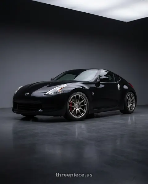 2009 Nissan 370Z with WORK Emotion CR Shigoku 5x114.3 19x10.5 +22 Glow Gunmetal GGM wheels