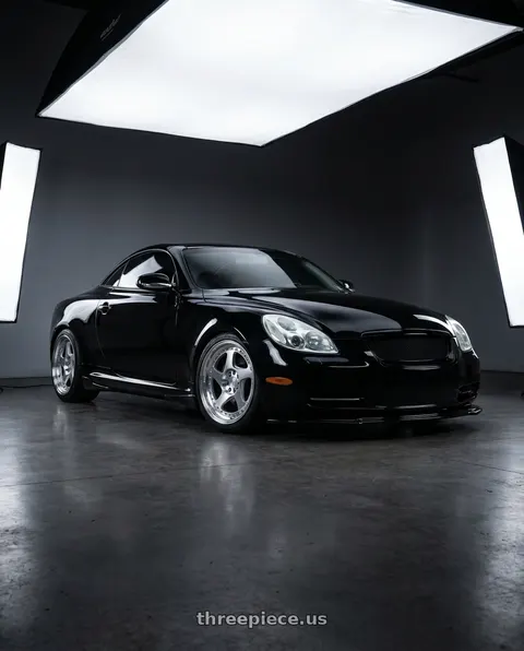 2005 Lexus SC430 with Aodhan AH01 5x100 18x9.5+35 Silver w/Machined Face wheels