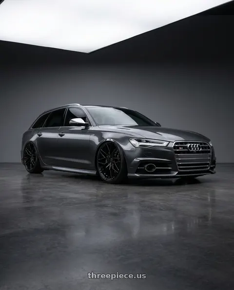 2016 Audi S6 with Avant Garde Wheels M520R 5X112 20x9 +32 Gloss Black wheels