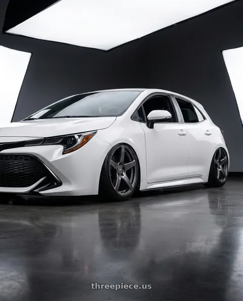2023 Toyota Corolla with Forgestar CF5 5x114.3 18x10 +42 Gloss Anthracite wheels