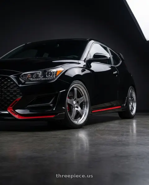 2019 Hyundai Veloster N with SSR Professor SP4 5x114.3 18X8.5 55 SL Disk Titan Silver wheels