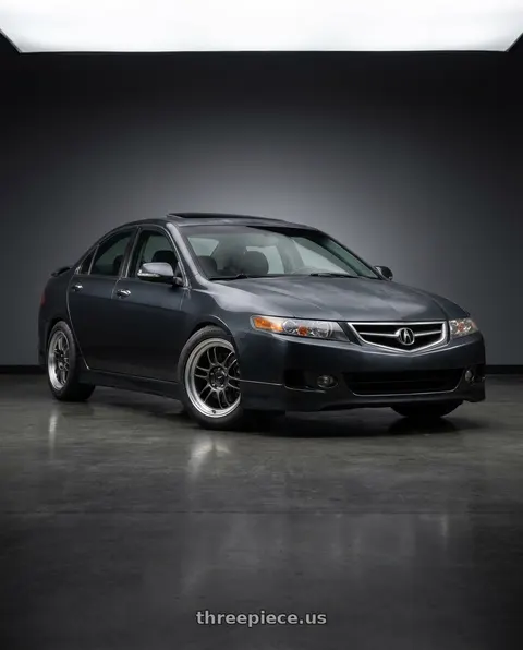 2004 Acura TSX with Konig 47MC Hypergram 5x114.3 17x8 +45 Metallic Carbon Machined Lip wheels