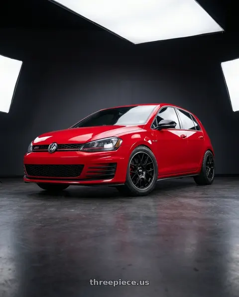 2015 Volkswagen GTI with BBS CH-R 5x112 19x9.5 +35 Satin Black Polished Rim Protector wheels