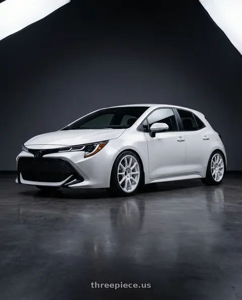 2023 Toyota Corolla with Advan RCIII 5x114.3 18x8.5+38 White wheels