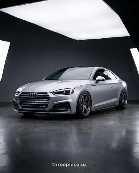 2018 Audi A5 Quattro Prestige with Work Emotion Zr10 5x112 17x8 +35 Titanium Diamond Lip Cut wheels