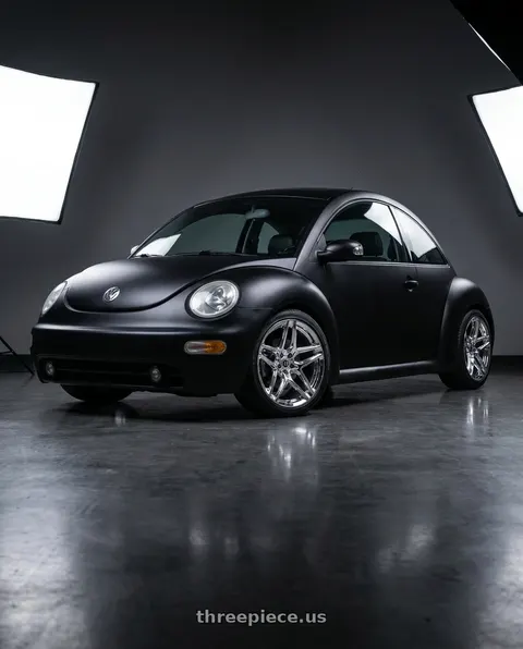 2010 Volkswagen Beetle with Heritage Wheel EBISU MonoC 5x100 18x8.5+35 Chrome wheels