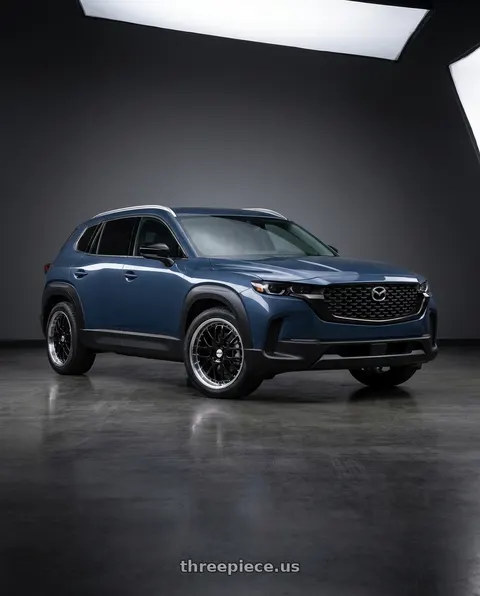 2023 Mazda CX-50 with TSW VALENCIA 5X114.3 17X8 +40 GLOSS BLACK W/ MIRROR CUT LIP wheels
