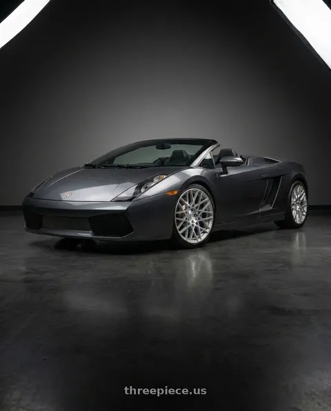2007 Lamborghini Gallardo with Asanti Black ABL-37 MONARCH 5X112 20X9 +38 TITANIUM BRUSHED wheels