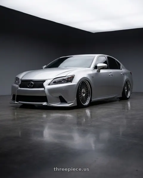 2015 Lexus GS350 with Work Emitz Black Polish 5x115 19x11.0 +22 wheels