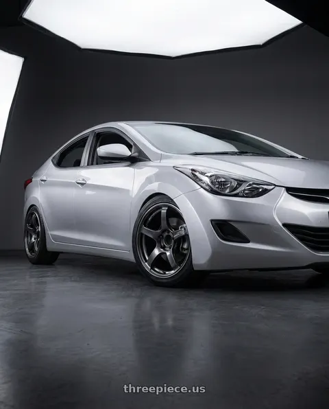2013 Hyundai Elantra GL with Advan Racing TC4 5x114.3 16x8.0 +35 RACING GUNMETALLIC & RING wheels