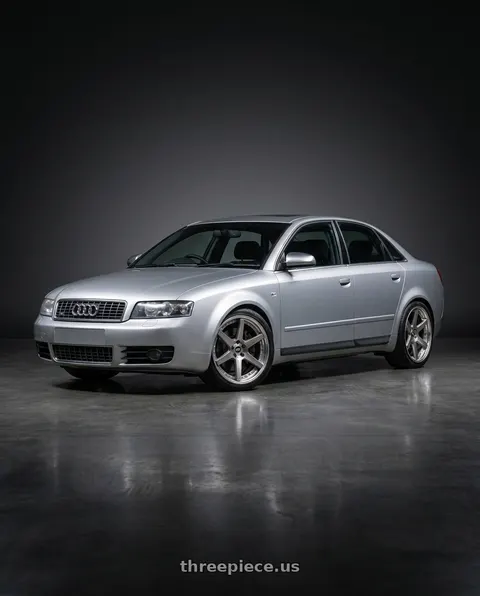 2005 Audi S4 with Work Zeast St1 5x112 18x8.5+30 R Disk Transparent Grey Polish wheels
