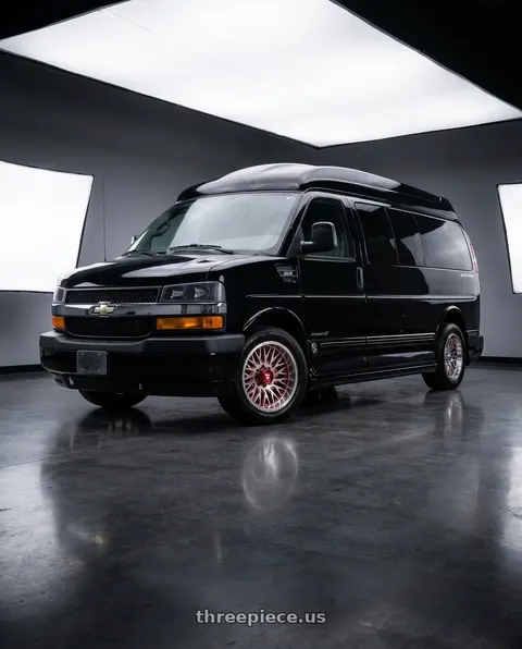 2011 Chevrolet Express 2500 LT with Fittipaldi Offroad FA16MC 8x165.1 17x9 +18 Mirror Coat wheels