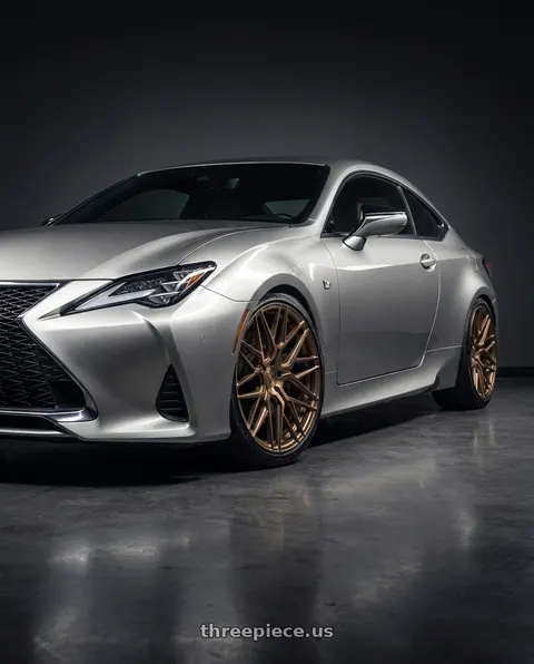 2020 Lexus RC300 with Rohana RFX10 5x114.3 19x8.5+35 Brushed Bronze wheels