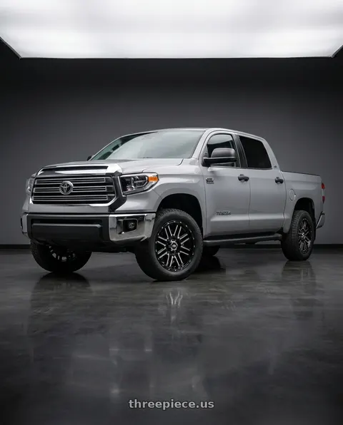 2021 Toyota Tundra 1794 Edition with Vision Off-Road 348 Nexus 5x150 18x8.5+18 Gloss Black Machined Face wheels