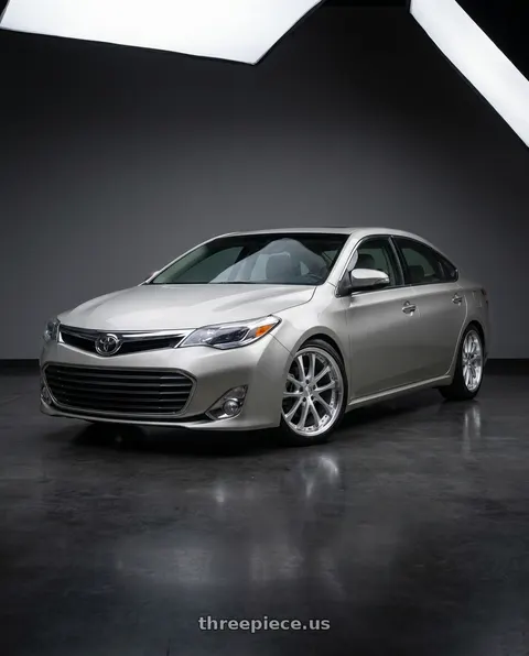 2013 Toyota Avalon with Vors AR5 5x114.3 19x8.5 +35 Silver Machine Face Lip Chrome Rivet wheels