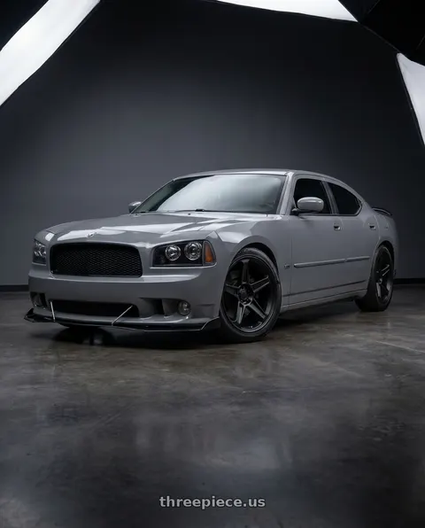2006 Dodge Charger with Performance Replicas PR186 5X115 20X9 +20 MATTE BLACK wheels