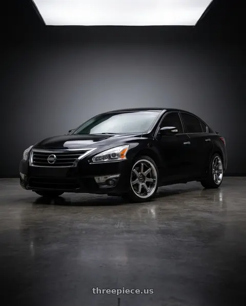2015 Nissan Altima SL with F1R FC7 5x114 18x8.5 +38 Hyper Black/Polish Lip wheels
