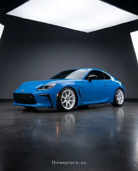 2022 Toyota GR86 with Work Emotion Zr10 5x100 17x7 +38 Azure White wheels