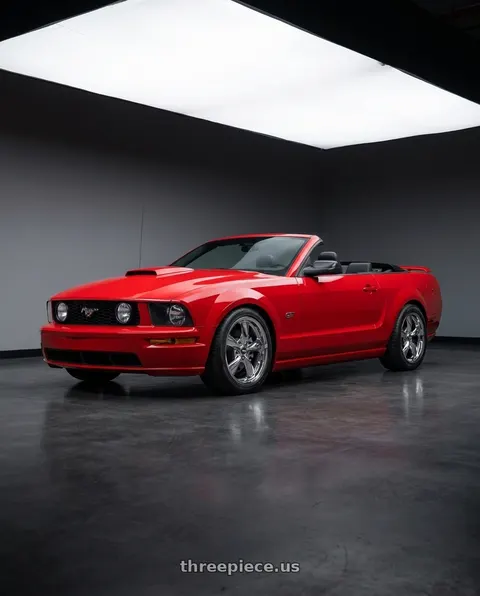 2009 Ford Mustang GT with ESR Wheels RF2 5x114.3 18x9.5 +35 Vacuum Chrome wheels