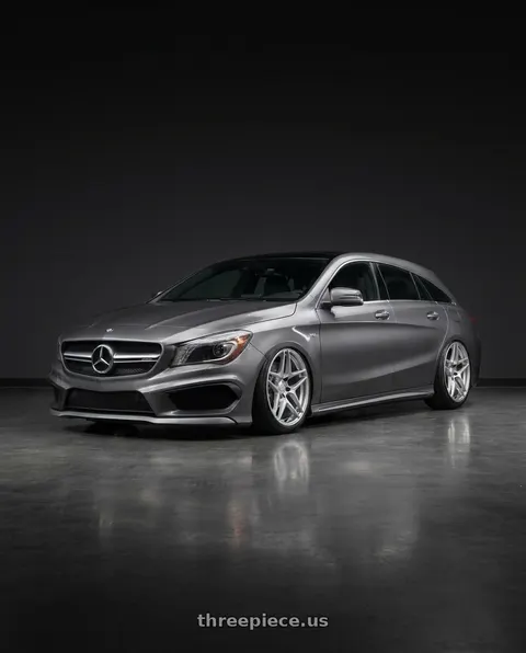 2016 Mercedes-Benz CLA45 AMG 4Matic with Kansei K15H Astro 5X112 19x8.5 35 Hyper Silver wheels