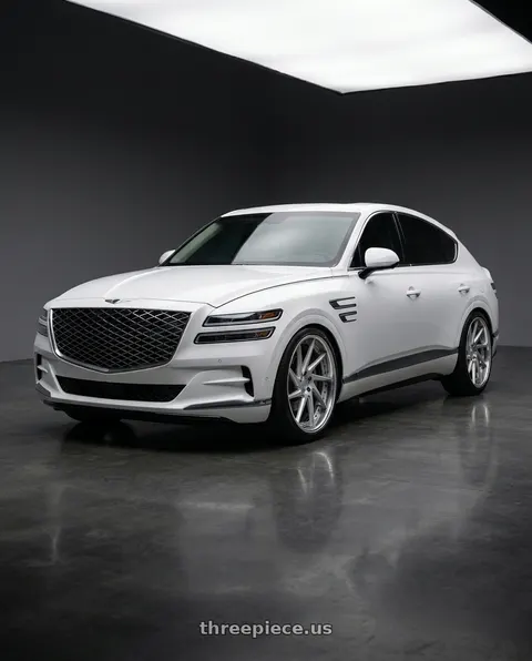 2027 Genesis GV80 with Work Gnosis Cvs 5x114.3 22x9+30 A Disk Matte Silver wheels