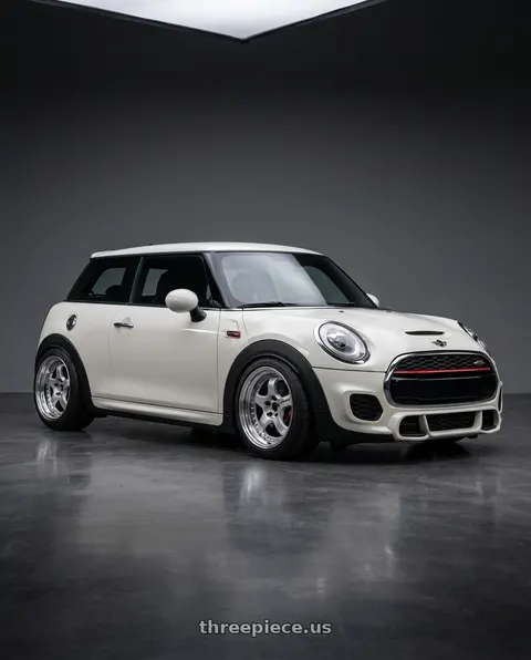 2017 mini cooper jcw with Work Meister S1 3P 5x112 18x8+43 R Disk Silver wheels