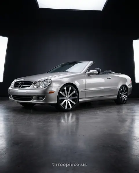 2006 Mercedes-Benz CLK350 with VELOCITY 12 5X112 18x8 +35 BLACK MACHINED wheels