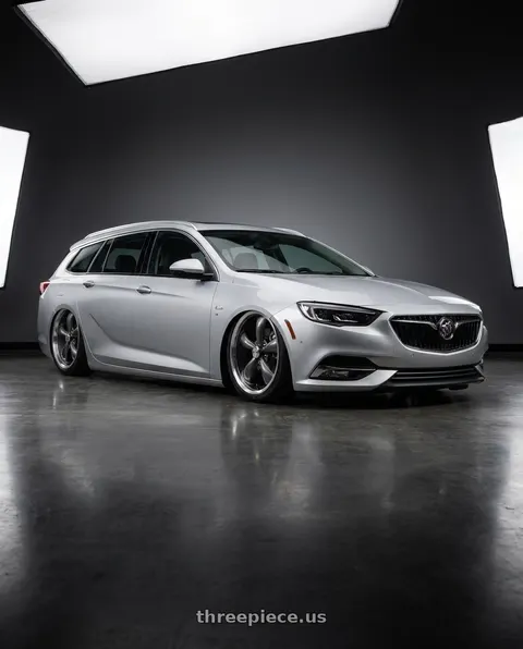 2018 Buick Regal TourX with Vision American-Muscle 142 Legend 5x115 20x9.5+12 Gunmetal Machined Lip wheels