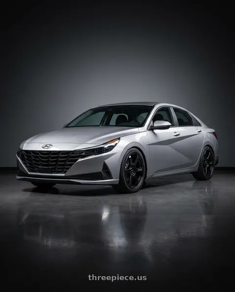 2021 Hyundai Elantra Limited with Enkei T6R 5x114.3 18x8+40 Gloss Black wheels