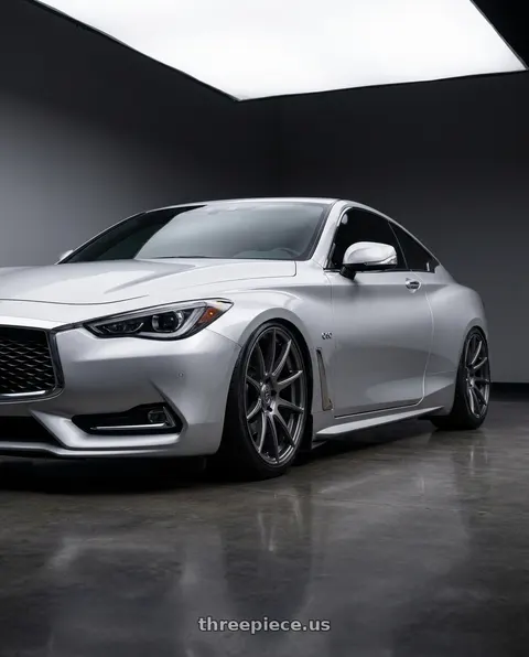 2020 INFINITI Q60 with Forgestar CF10 5x114.3 20x9 +35 Gloss Anthracite wheels