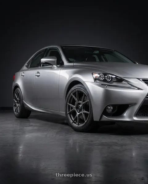 2013 Lexus IS F with Konig Ampliform 5x114.3 18x8.5+35 Dark Metallic Graphite wheels