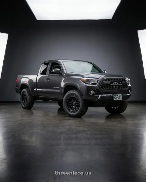 2021 Toyota Tacoma with fifteen52 RANGE HD 6x139.7 17x8.5 +0 ASPHALT BLACK (SATIN BLACK) wheels