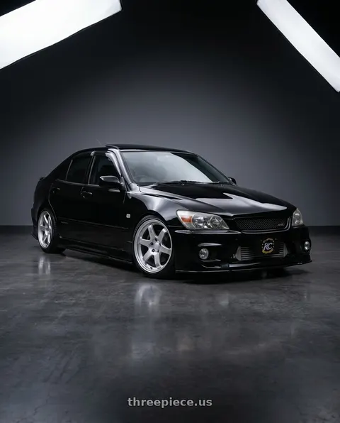 2004 Lexus IS300 with KATANA RACING HR05 5x114.3 18x9.5 +22 Hyper Silver wheels