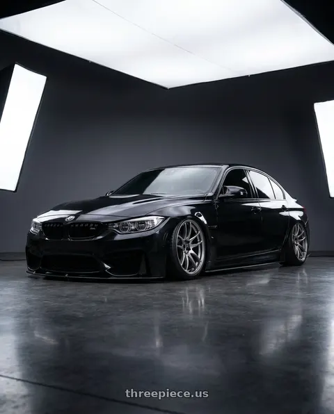 2016 BMW M3 with Work Emotion Cr Kiwami 5x120 19x10.5 +12 Gt Silver wheels