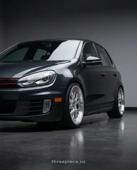 2013 Volkswagen GTI with ESR Wheels CS SERIES CS11 5x100 18x8.5 +30 Hyper Silver wheels