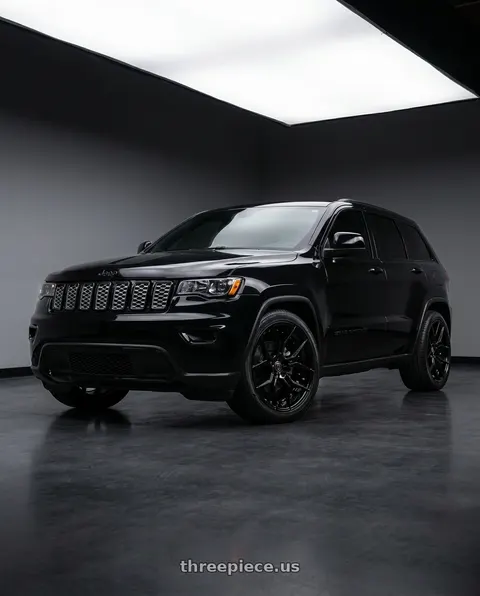 2017 Jeep Grand Cherokee with MARQUEE WHEELS M1000 5x115 20x10.5+38 GLOSS BLACK wheels