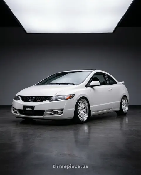 2010 Honda Civic Si with ESR Wheels SR SERIES SR01 5x100 18x8.5 +30 Gloss White wheels
