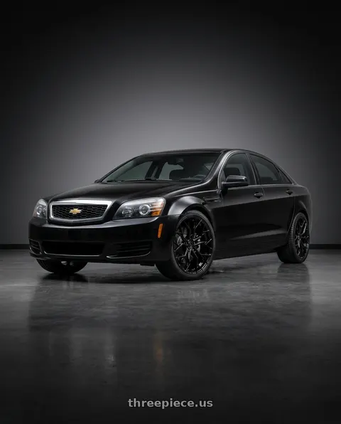 2014 Chevrolet Caprice PPV with DOLCE PERFORMANCE ARIA 5x120 20x8.5 +28 Gloss Black wheels