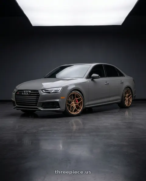 2019 Audi S4 with Rohana RFX11 5x112 19x8.5+35 Brushed Bronze wheels